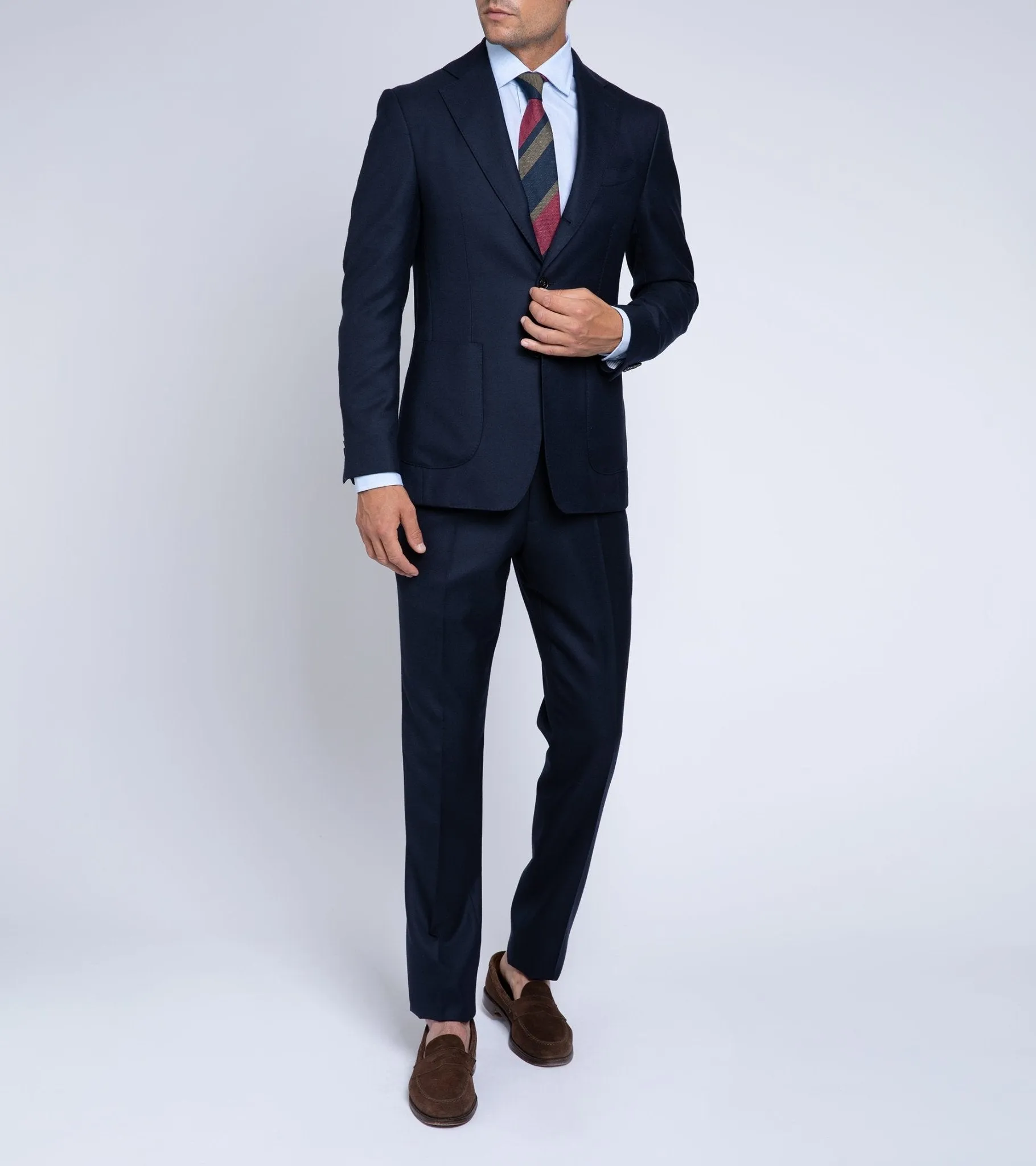 Trunk Wigmore Wool Twill Suit Jacket: Navy