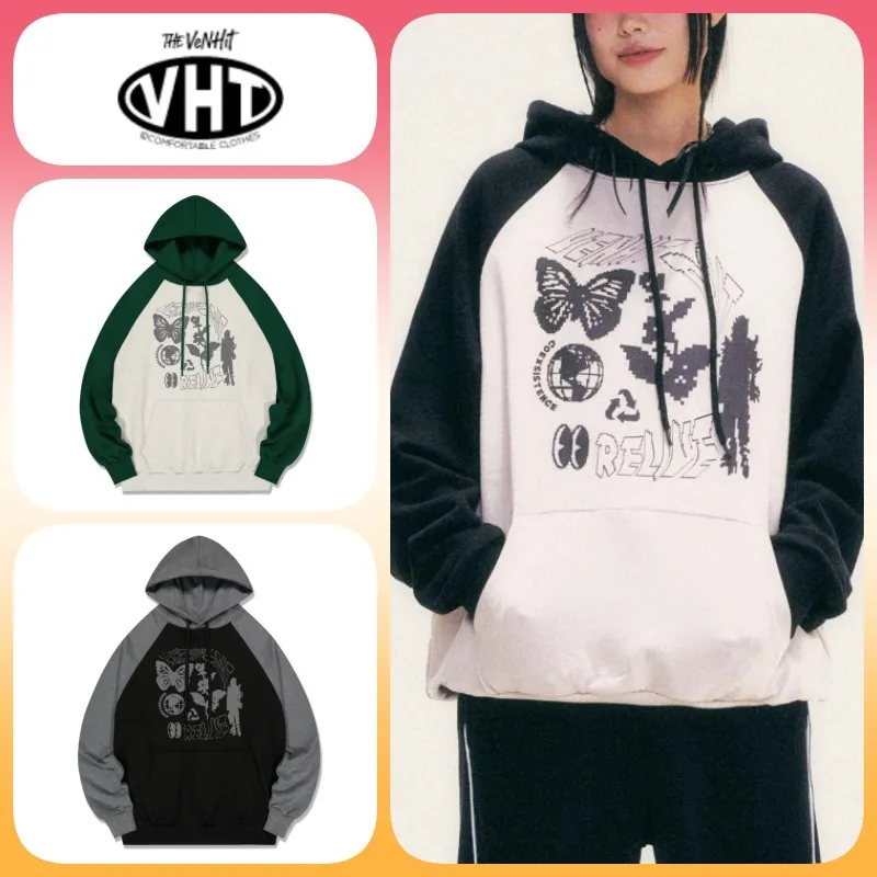 VENHIT  |Unisex Long Sleeves Logo Hoodies