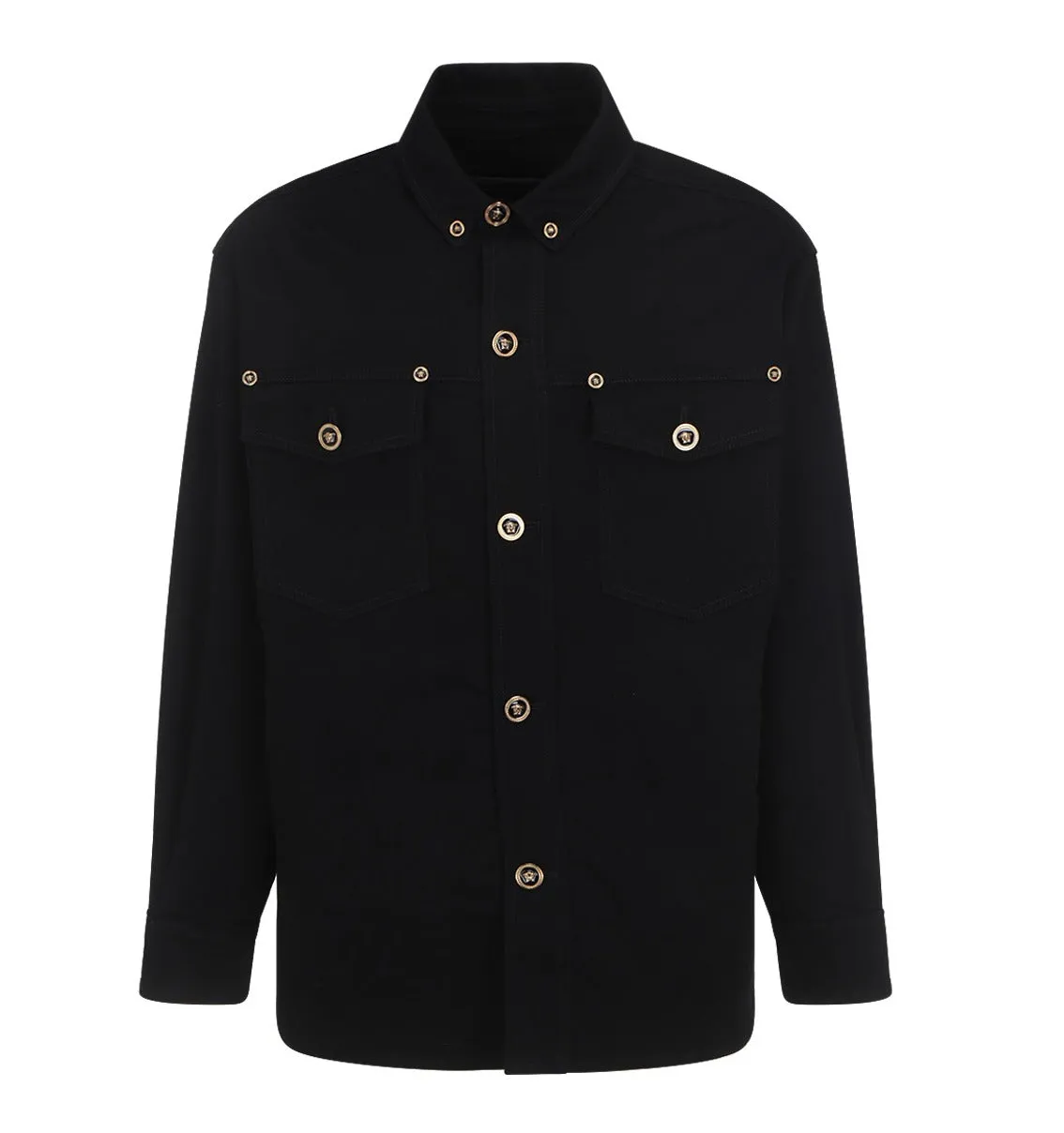 Versace Button-Up Long Sleeved Denim Jacket