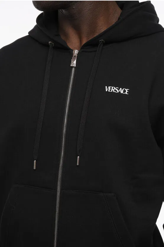 VERSACE  |Unisex Plain Logo Luxury Hoodies