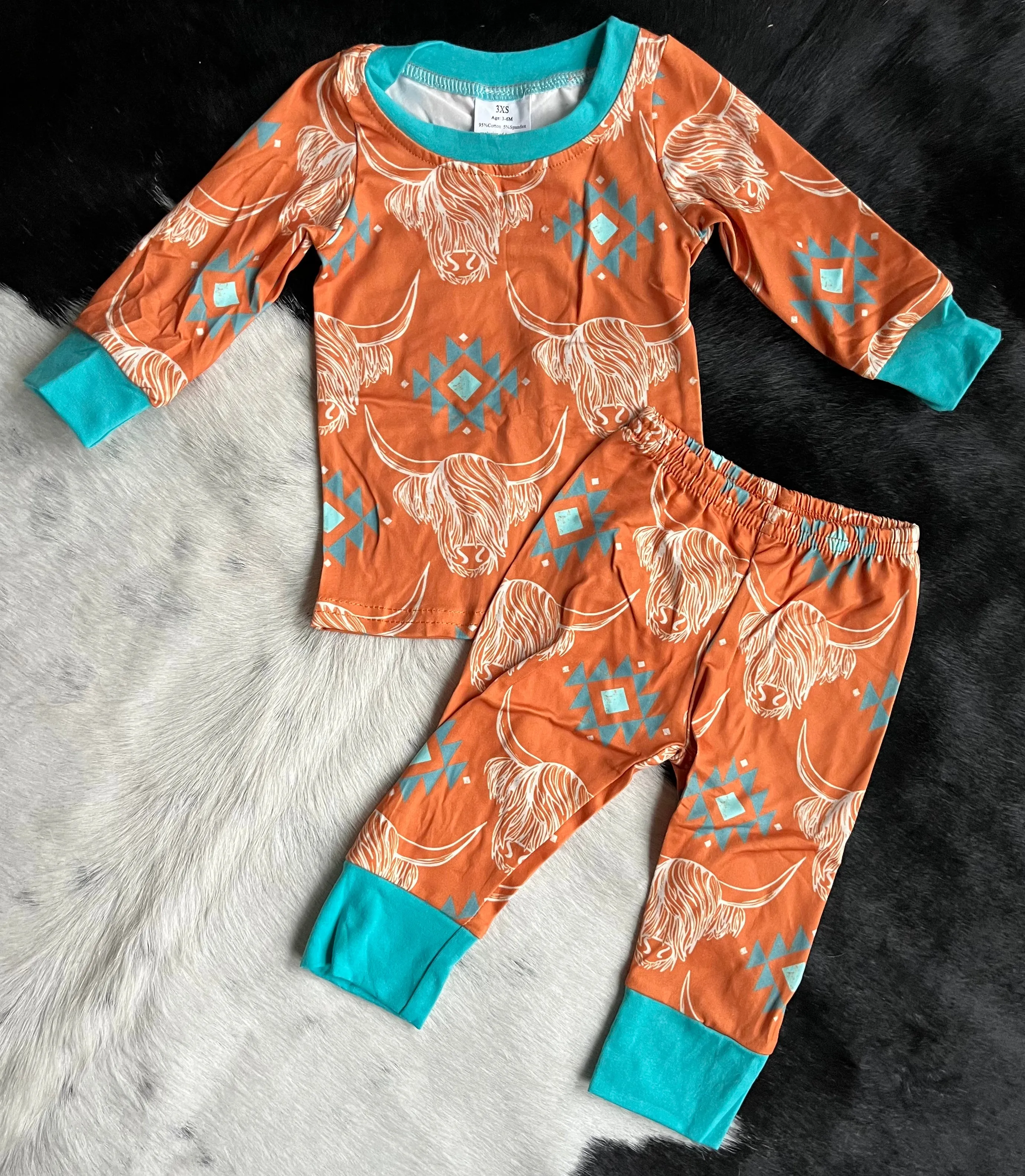 Western Cow Aztec Pajamas