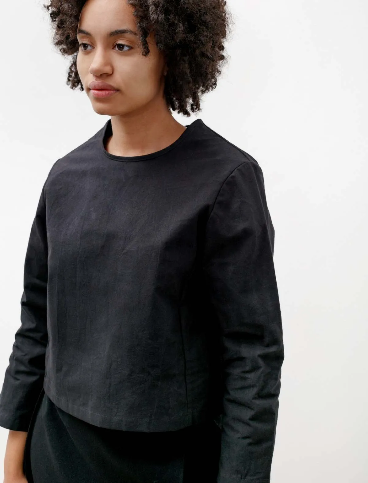 Womens Pullover Top - Black Wax