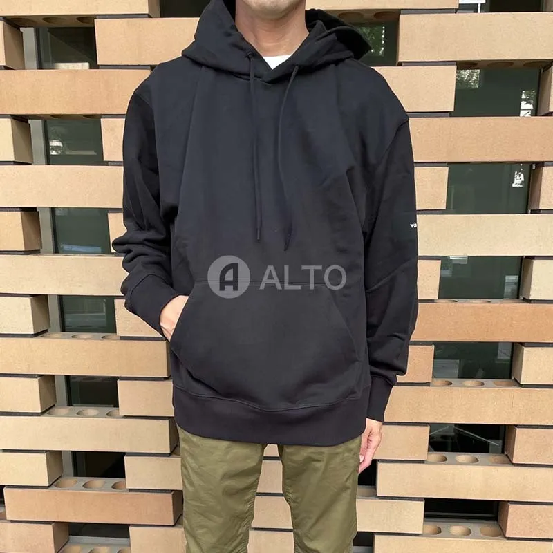 Y-3  |Long Sleeves Plain Cotton Logo Designers Hoodies