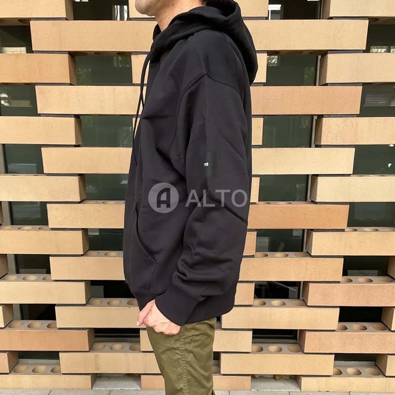 Y-3  |Long Sleeves Plain Cotton Logo Designers Hoodies