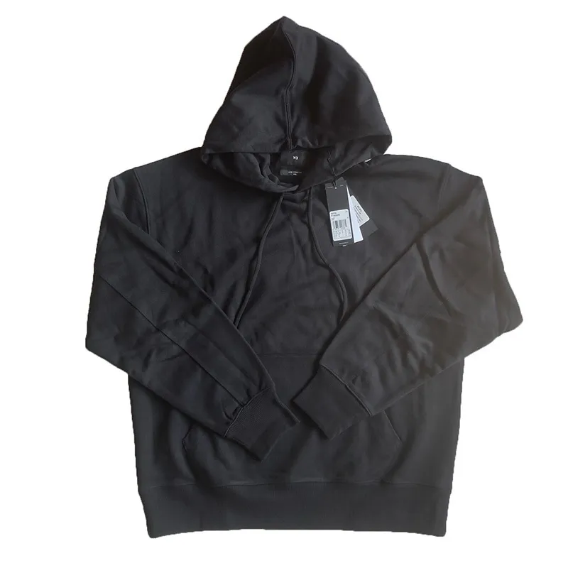 Y-3  |Long Sleeves Plain Cotton Logo Designers Hoodies