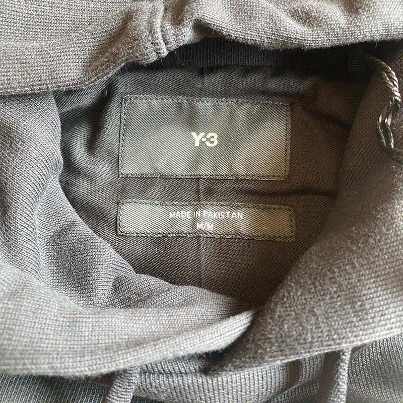 Y-3  |Long Sleeves Plain Cotton Logo Designers Hoodies