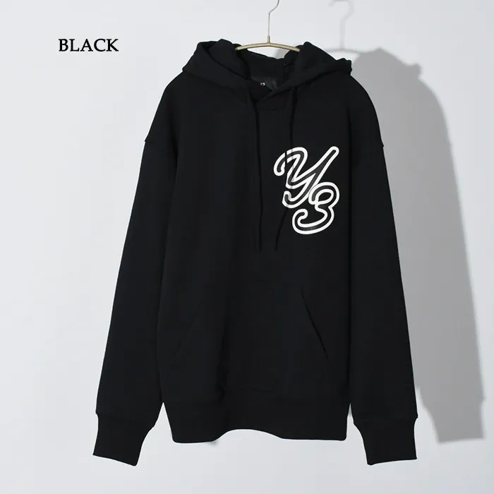 Y-3  |Long Sleeves Plain Cotton Logo Hoodies & Sweatshirts