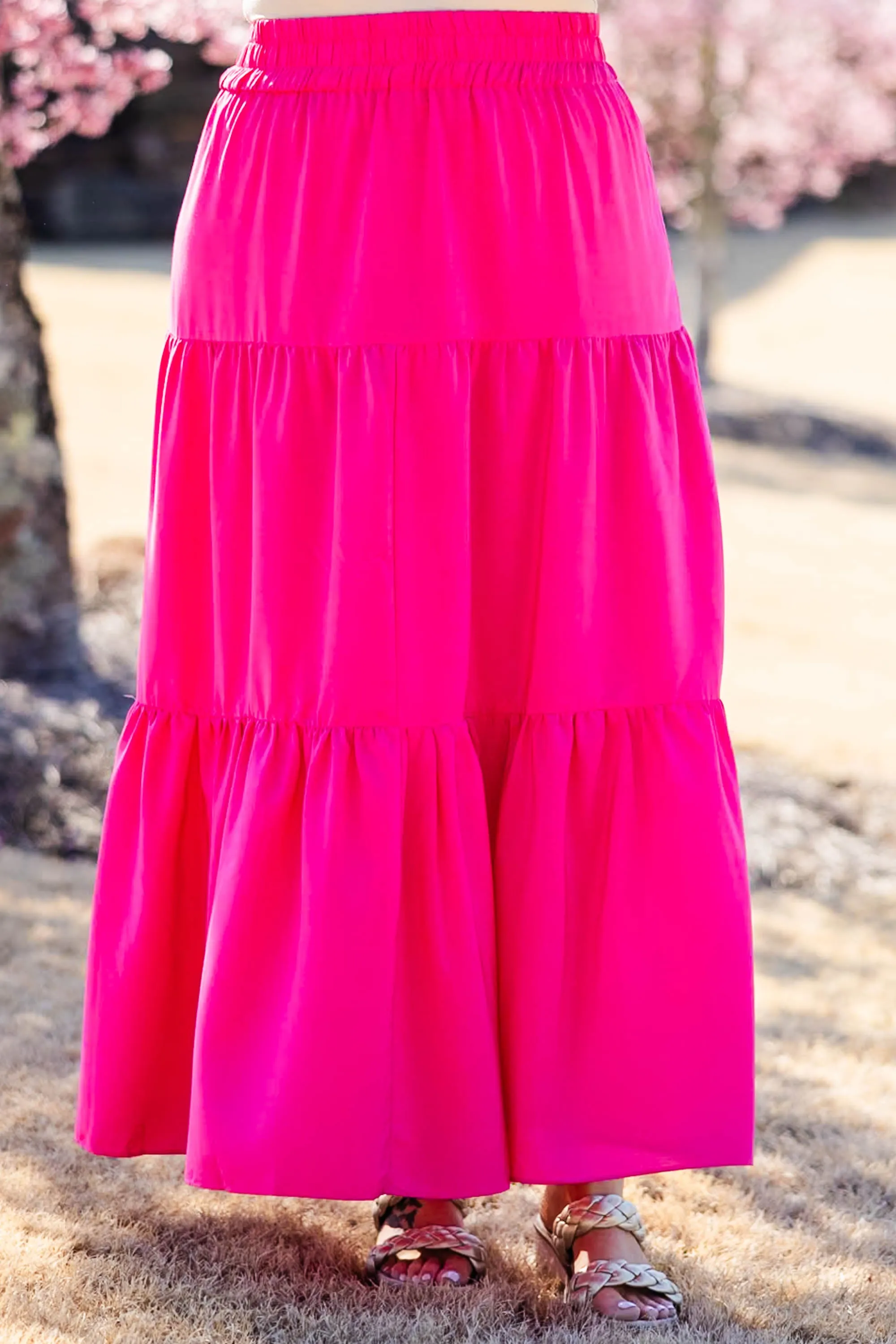 You're Glowing Maxi Skirt, Hot Pink