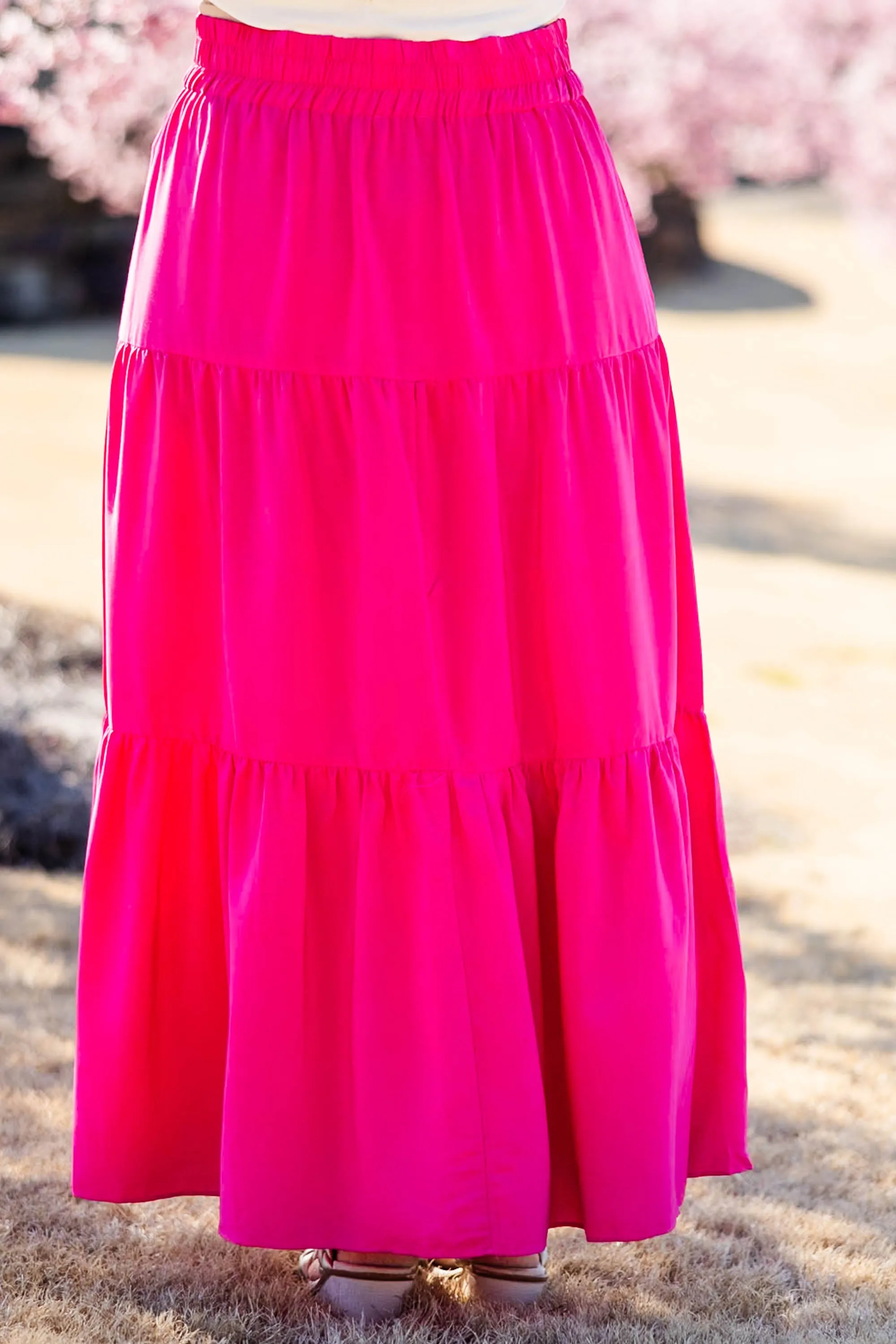 You're Glowing Maxi Skirt, Hot Pink