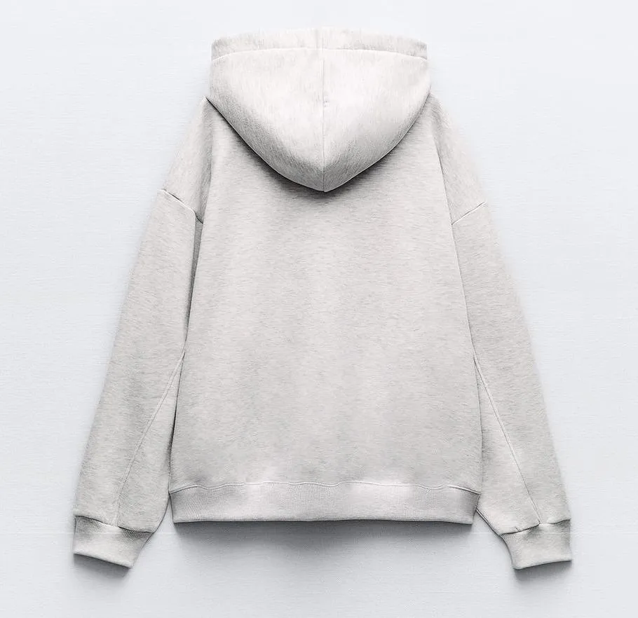 ZARA  |Sweat Long Sleeves Logo Hoodies & Sweatshirts